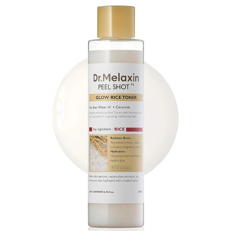 dr.melaxinتونر روشن کننده دکتر ملاکسین White Rice حجم ۲۰۰ میل