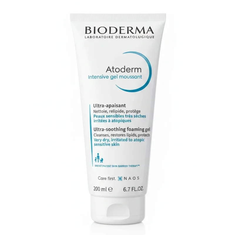 ژل شستشوی صورت و بدن بایودرما مدل Atoderm Intensive Gel حجم 200 میل