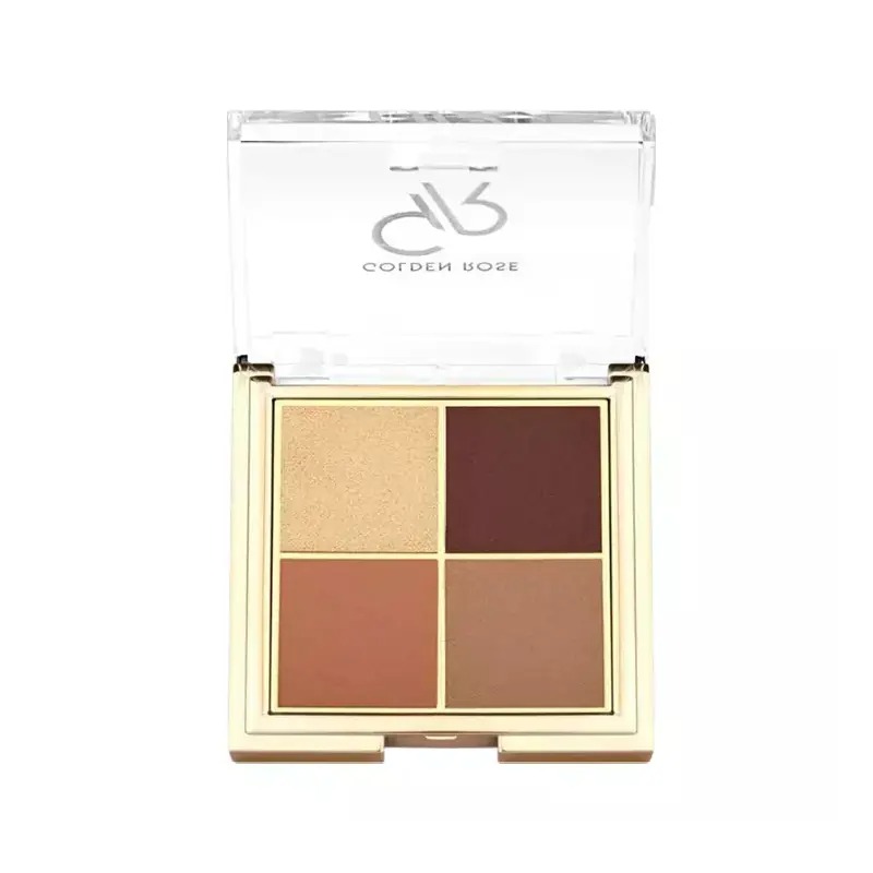  پالت سایه چشم پودری ۴ رنگ گلدن رز مدل QUATTRO