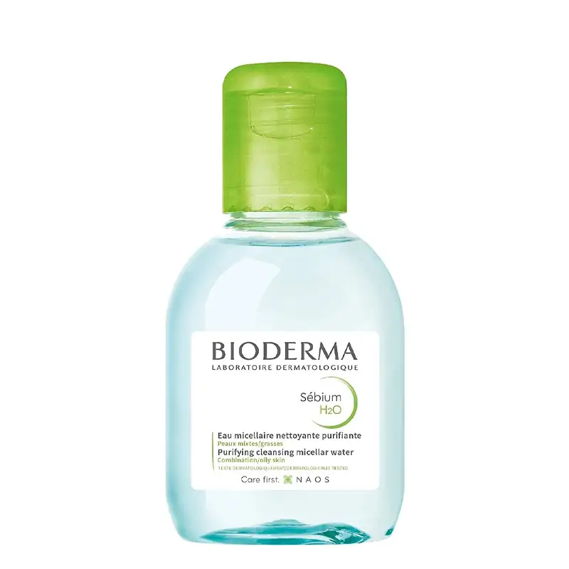 Bioderma  میسلار واتر بایودرما مناسب پوست چرب حجم ۱۰۰ میل